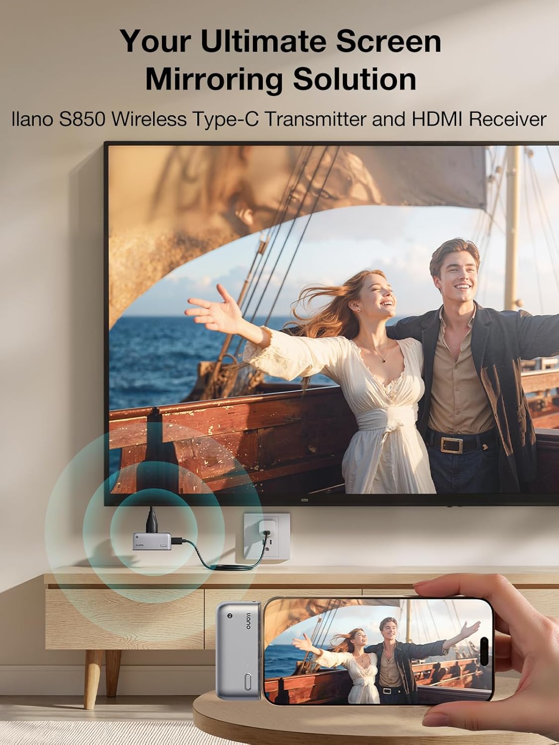 Compact Wireless HDMI Transmitter & Receiver