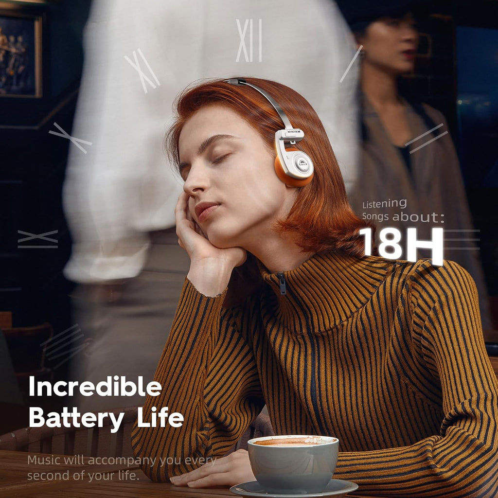 Retro Style BT Wireless Over-Ear Headsets