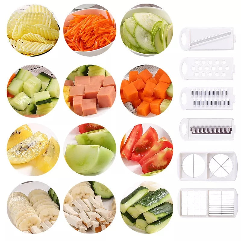 Vegetable Chopper With Detachable Blades