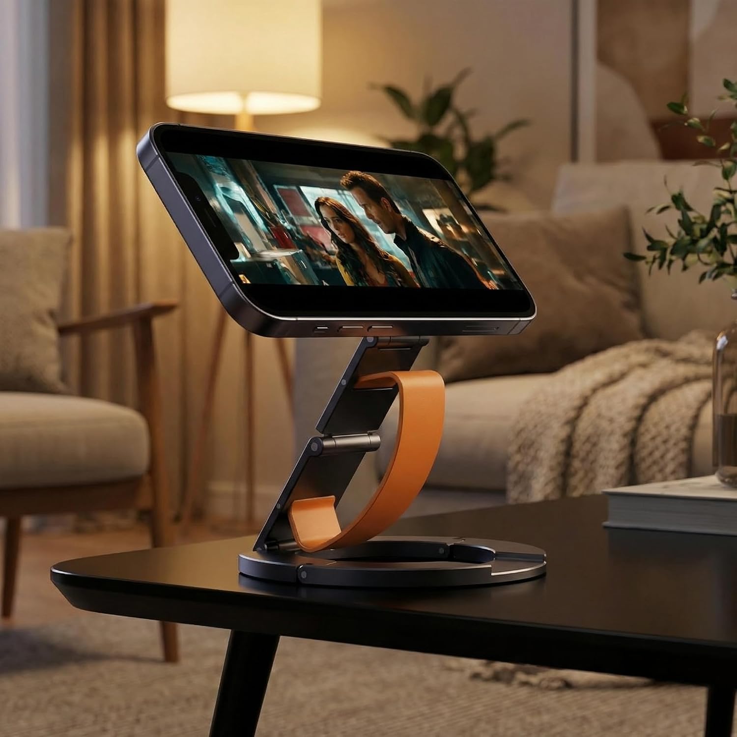Magnetic Alloy Phone Holder With Ring Wristband