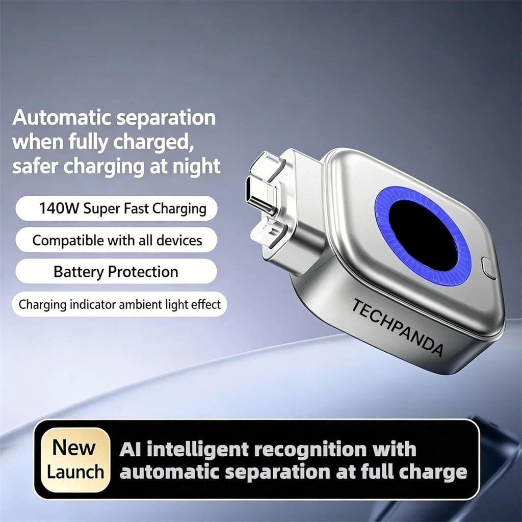 AI Smart USB-C Fast Charger with Auto-Disconnect