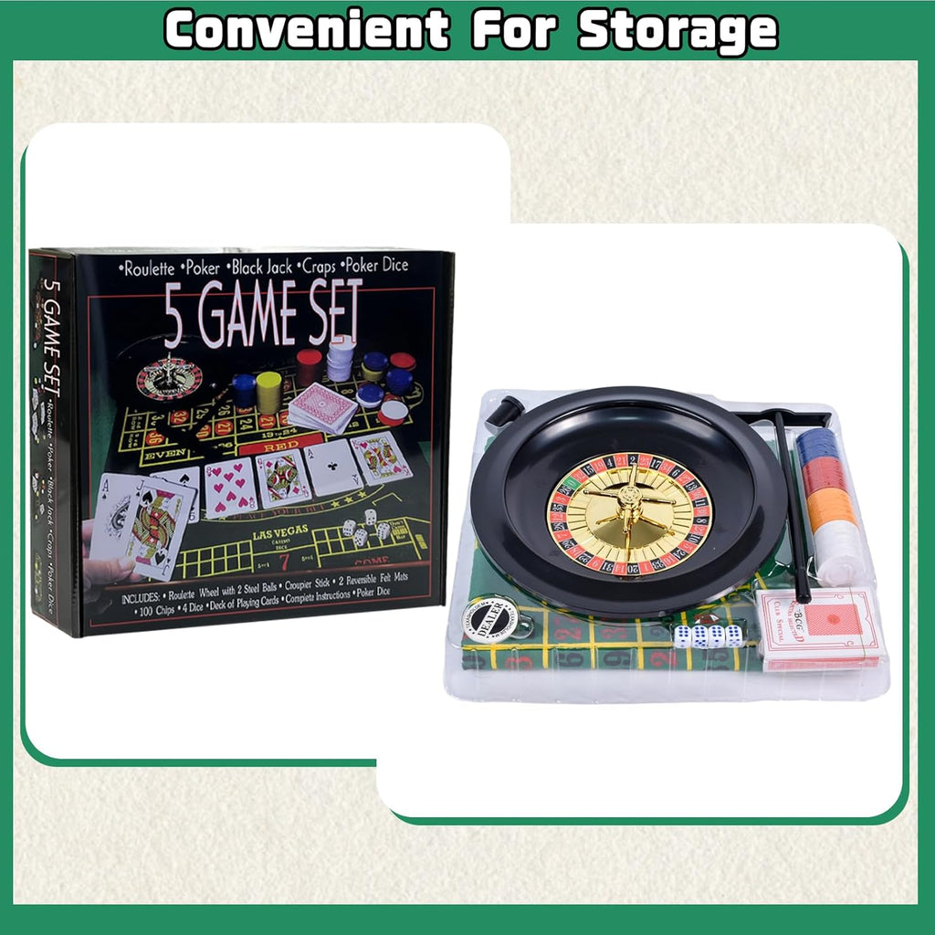 5-in-1 Casino Game Set