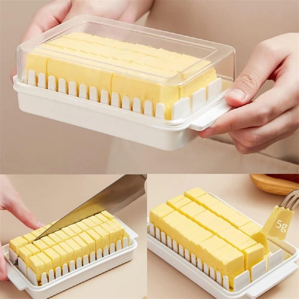 Butter Disk Keeper With Sealed Plastic Lid and Cutter Slicer