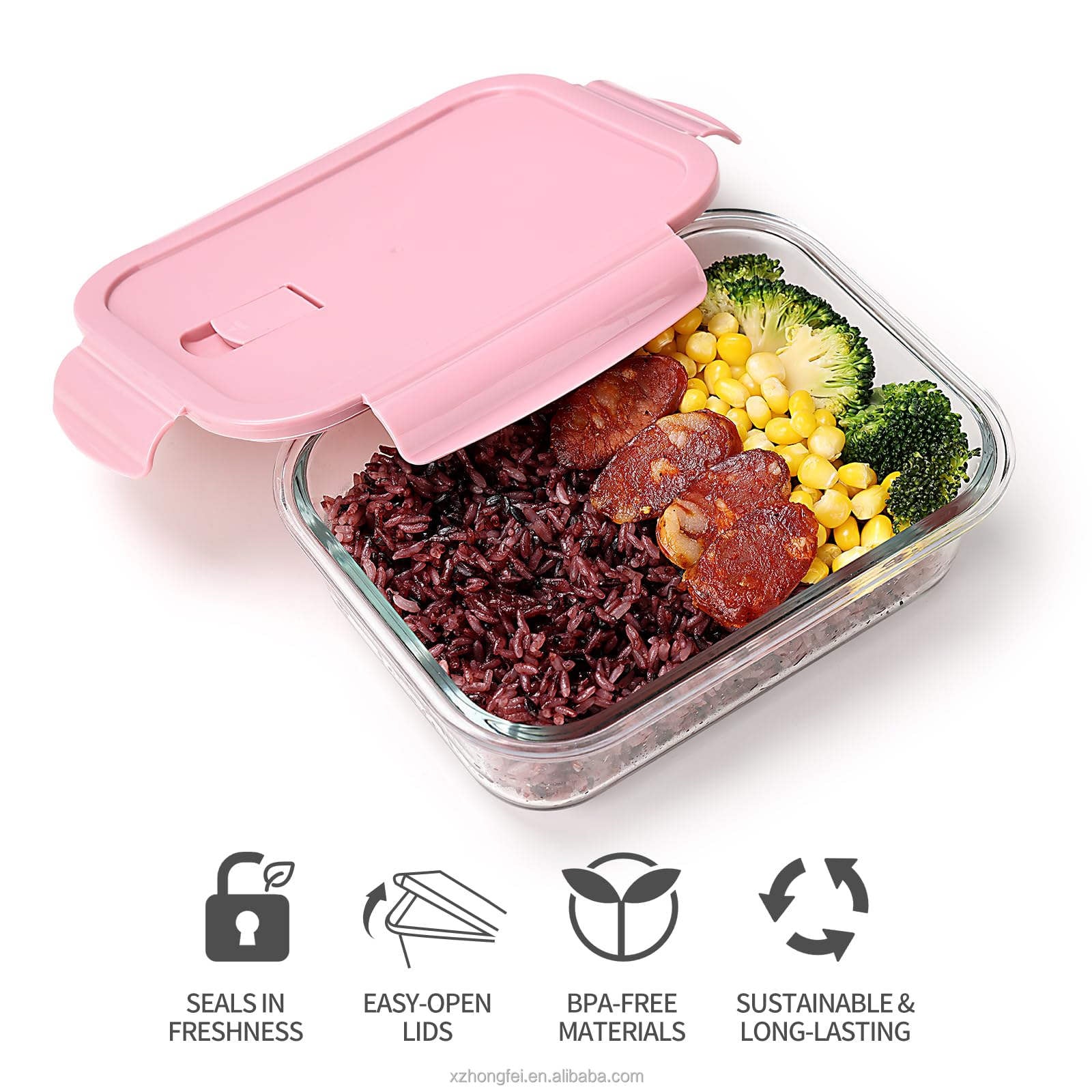 Glass Food Storage Container (370ML)