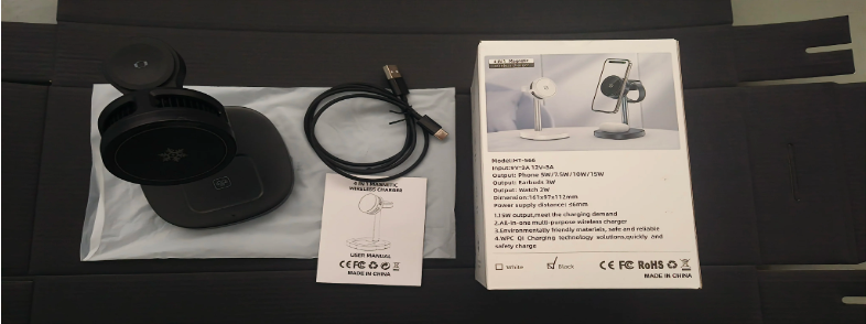 3 In 1 Fast Wireless Magnetic Charger Stand With Active Cooling