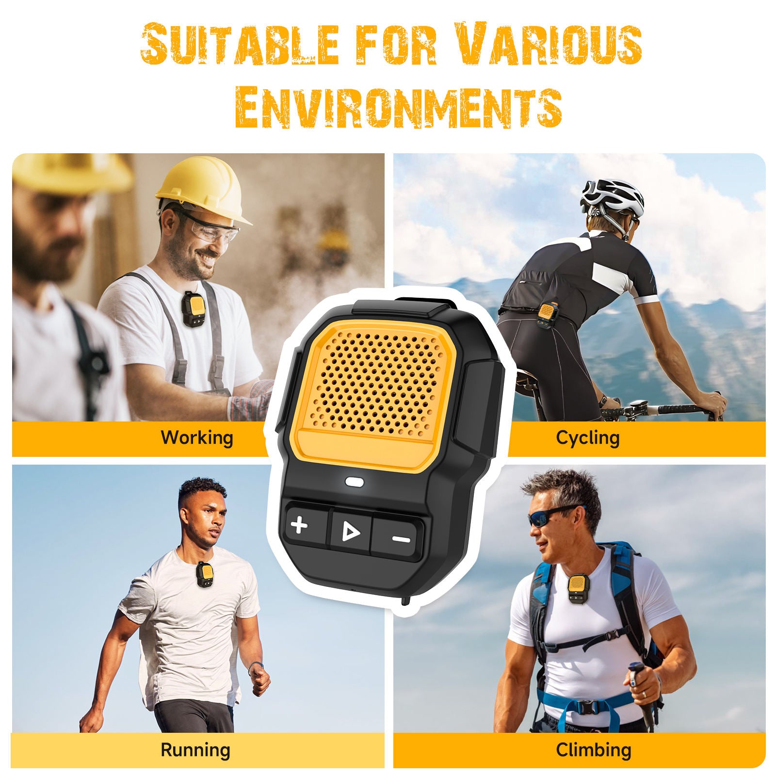 Mini Clip On Water-Proof Mic And Speakers
