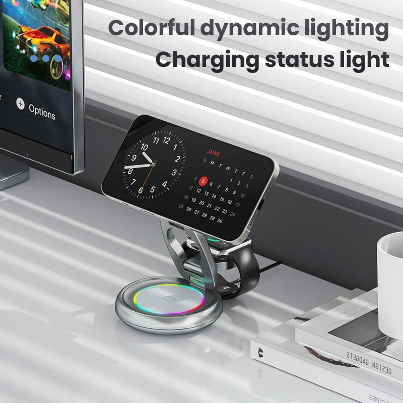 3 In 1 Magnetic & Foldable Wireless Charger