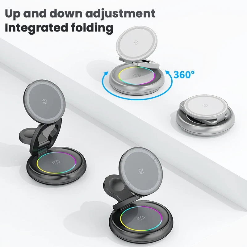 3 In 1 Magnetic & Foldable Wireless Charger