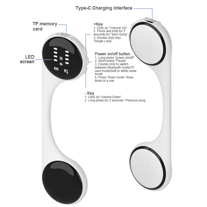 Open-Ear Sleep Therapy Bone Conduction Pillow Speaker