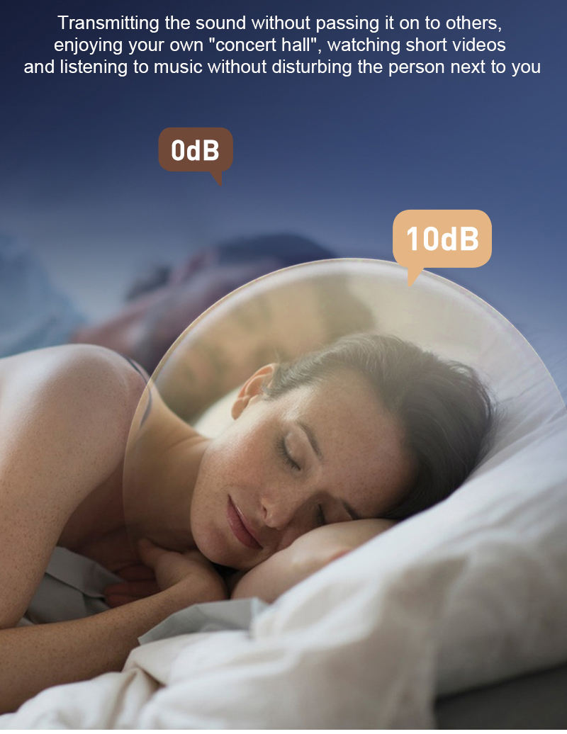 Open-Ear Sleep Therapy Bone Conduction Pillow Speaker