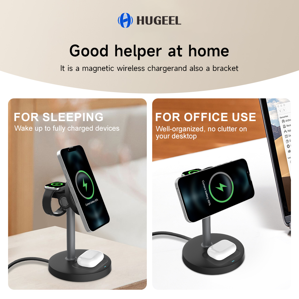 3 in 1 Wireless Magnetic Charger Stand