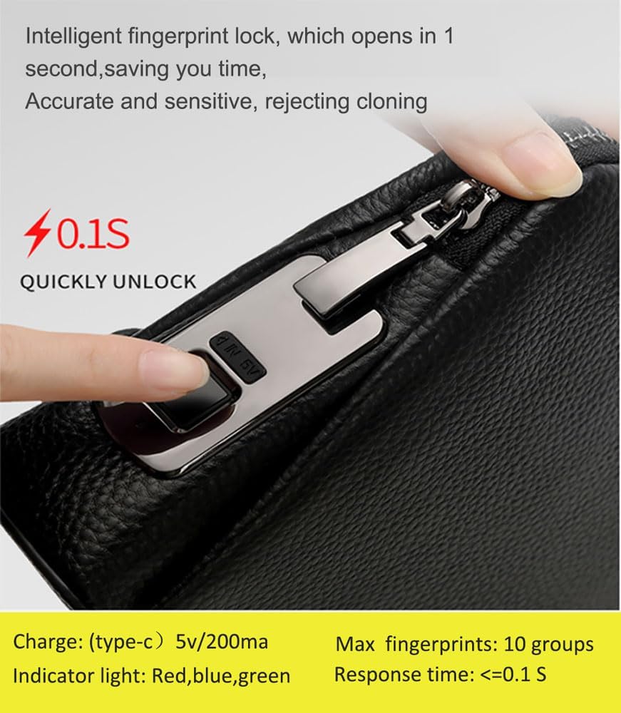 Smart Anti-Theft Fingerprint Premium Handbag