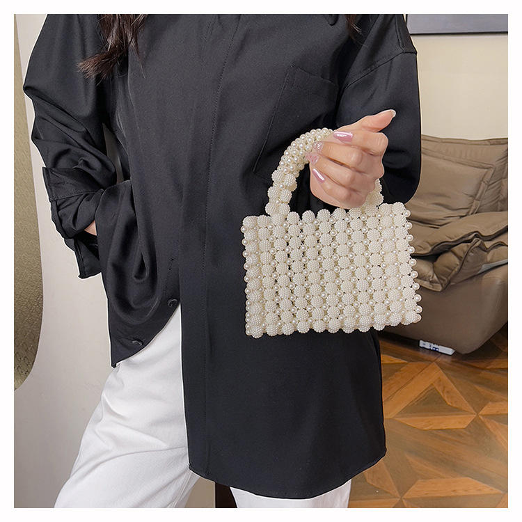 Luxury Pearl Beaded Hand Bag
