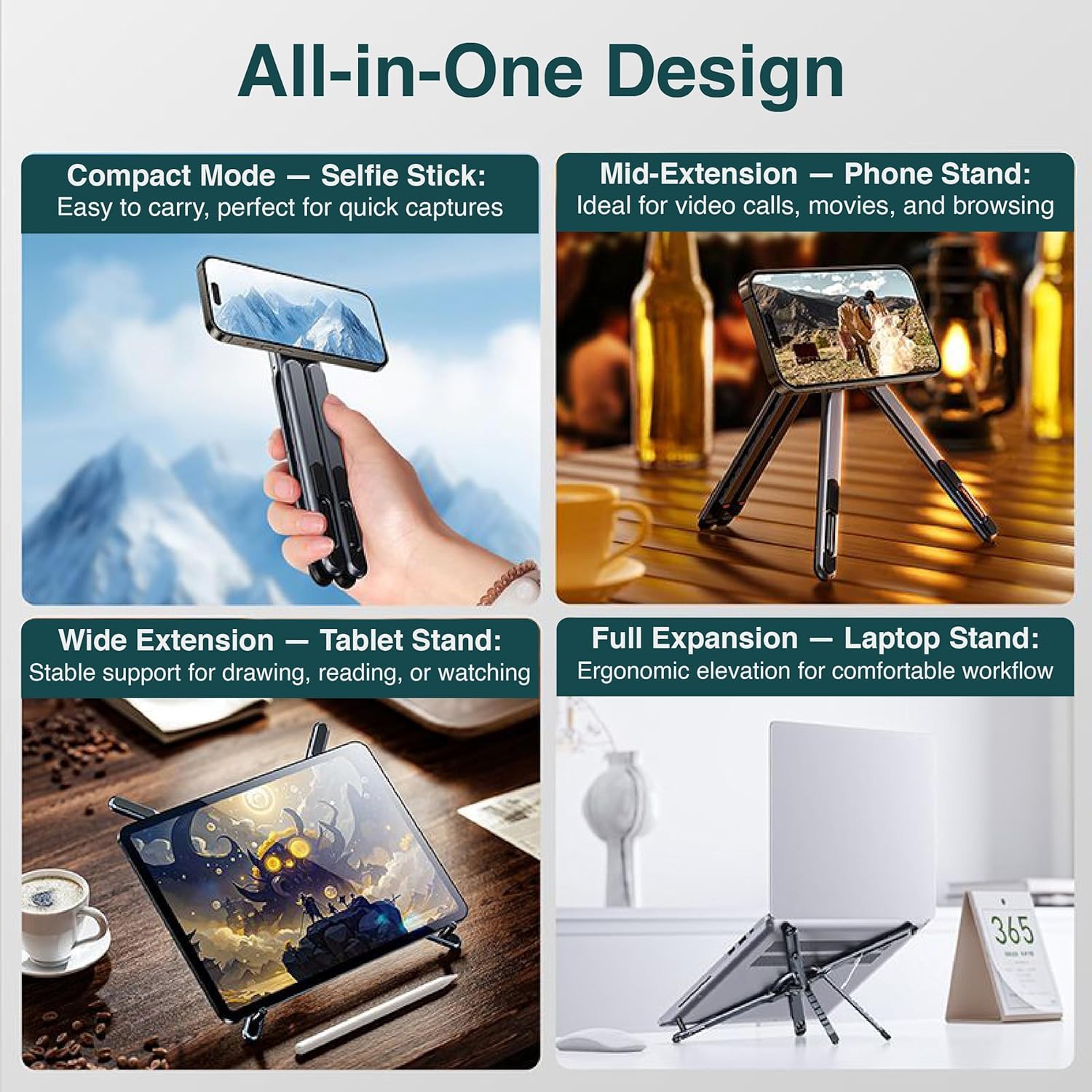 Foldable Magnetic Aluminium Phone Stand