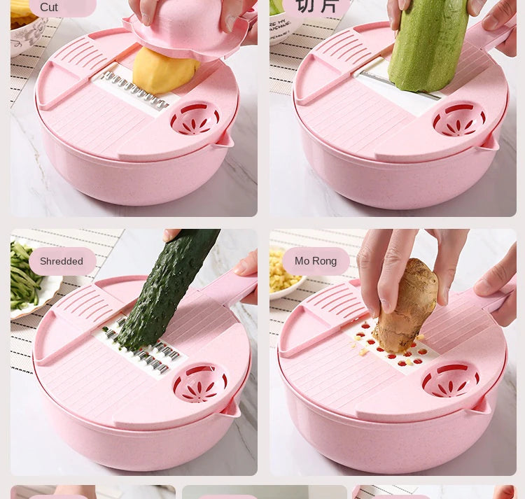 Vegetable Chopper With Detachable Blades