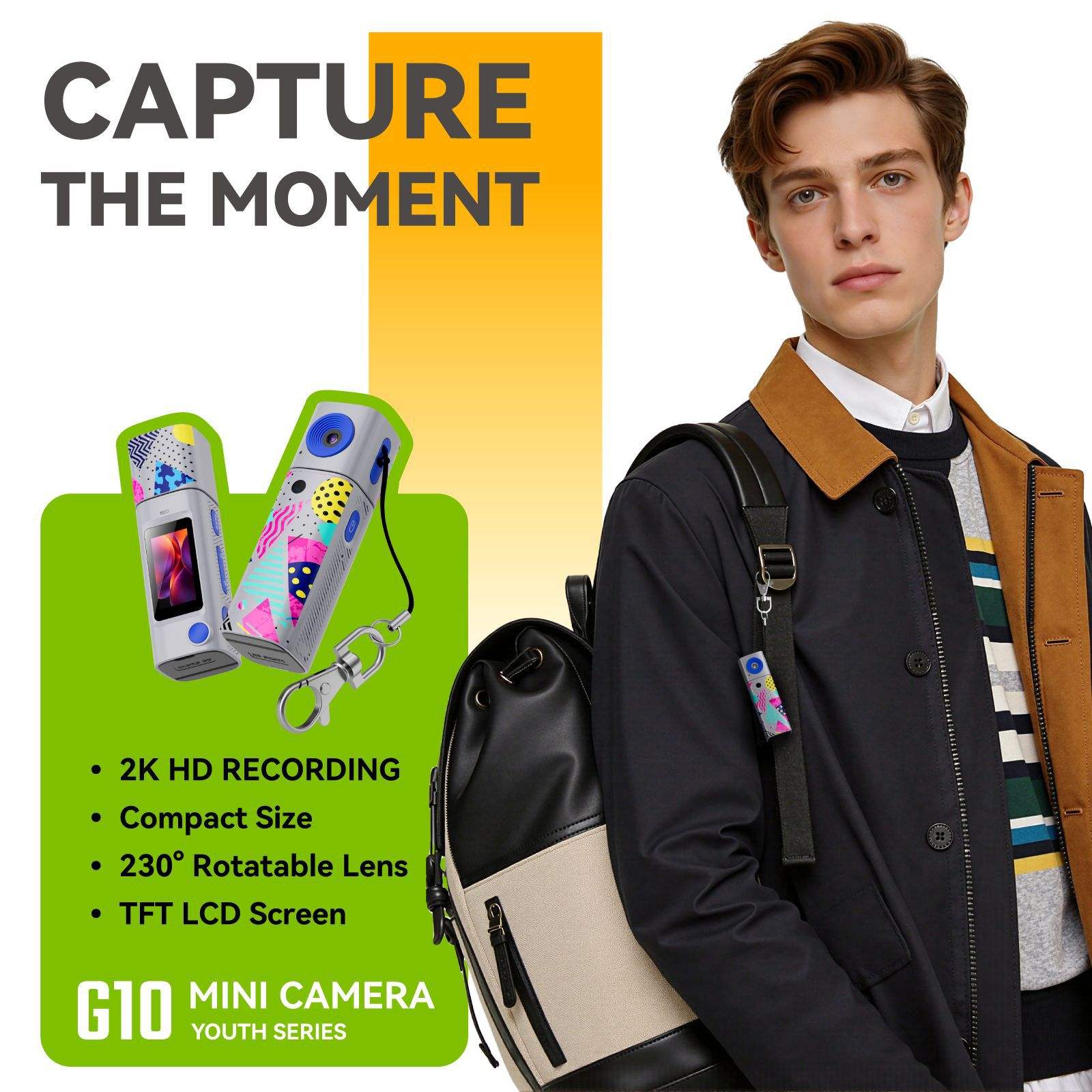 G10 Mini Digital Camera with 230° Rotation