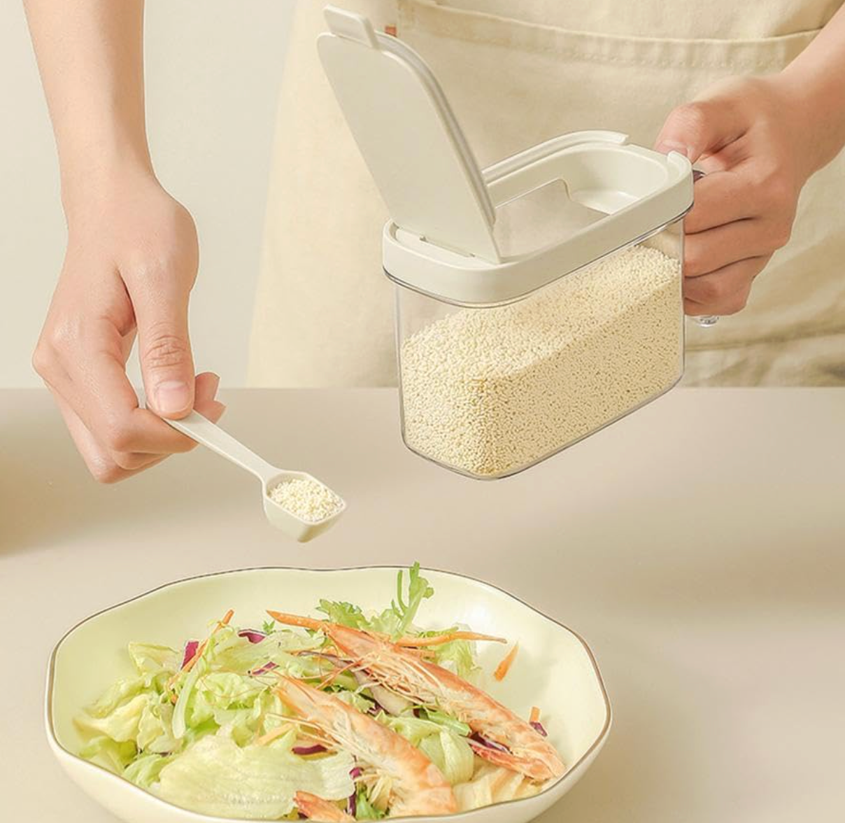 Integrated Spoon Lid Seasoning Jar