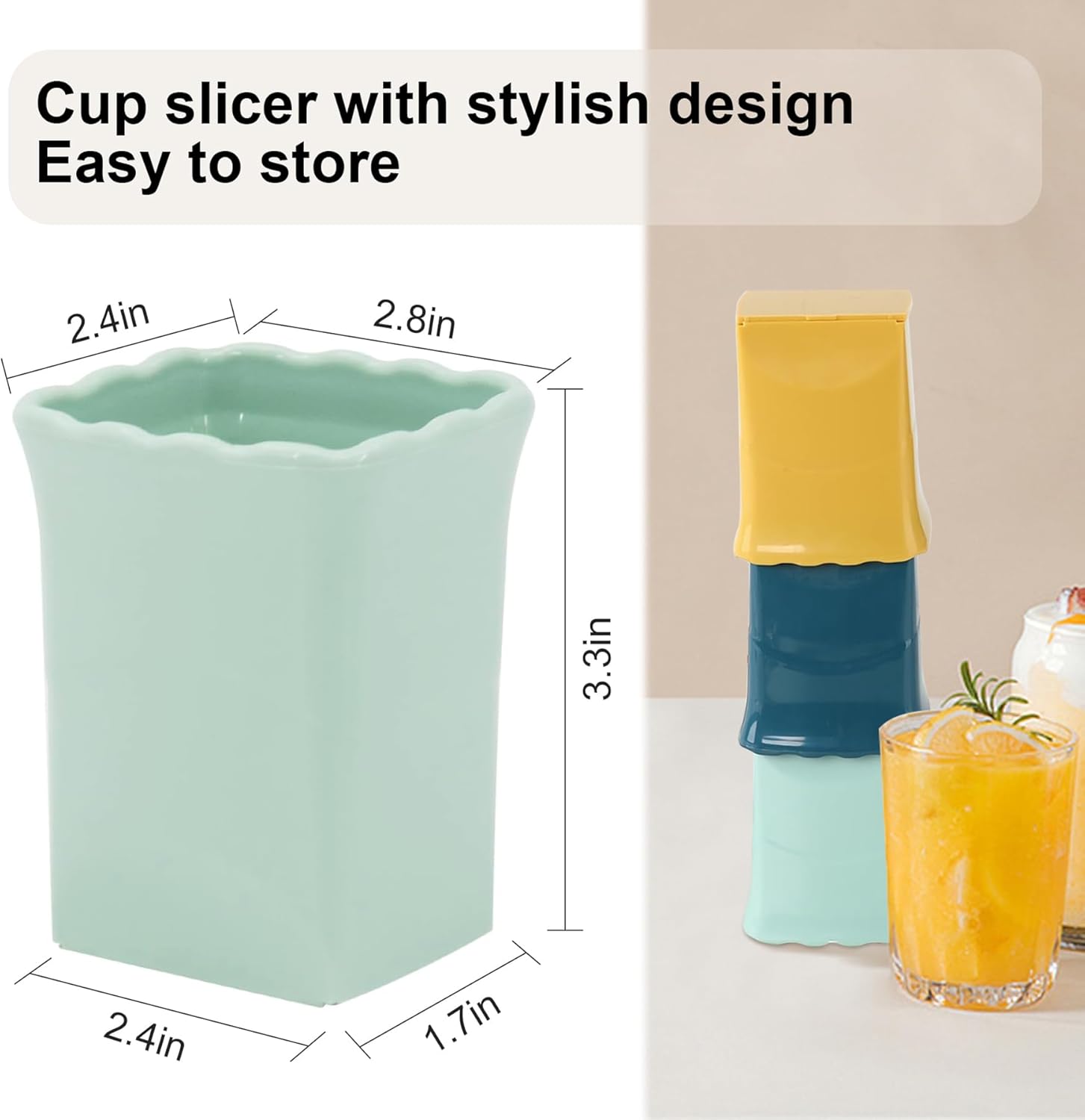 Fruit And Vegetable Cup Slicer (Pack Of 3)
