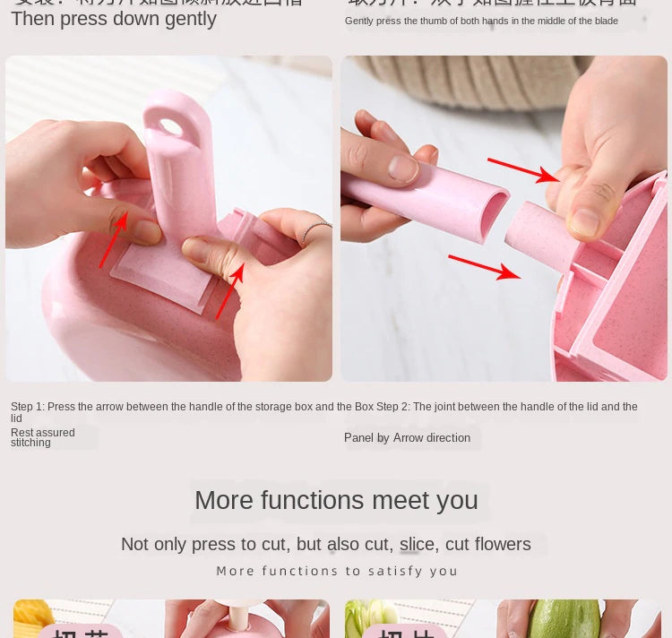 Vegetable Chopper With Detachable Blades