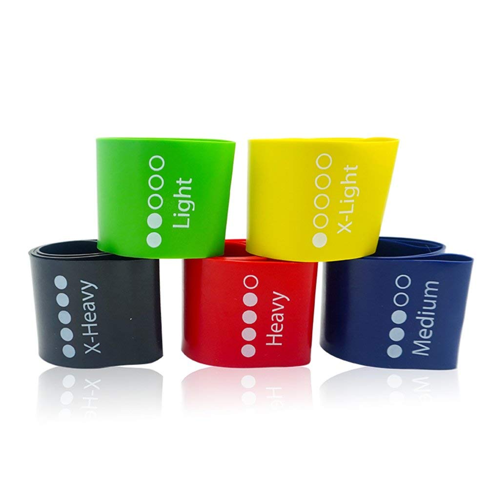 Elastic Fitness Bands (Set Of 5)