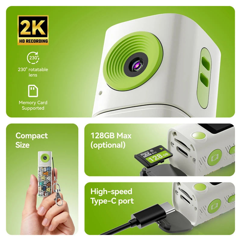 G10 Mini Digital Camera with 230° Rotation