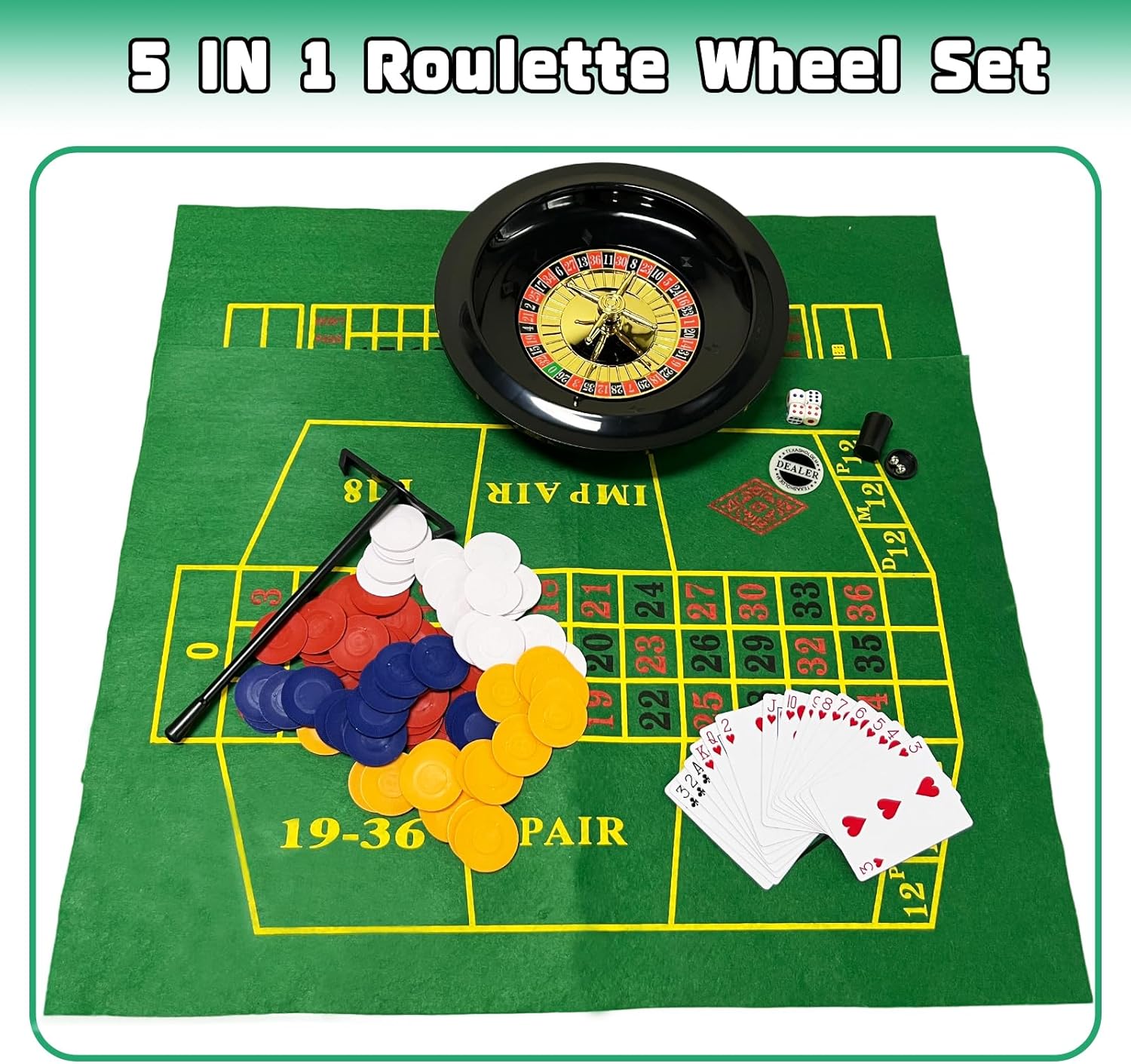 5-in-1 Casino Game Set