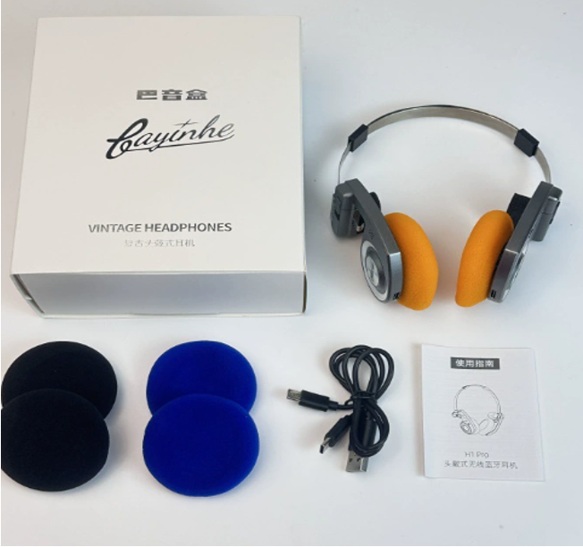 Retro Style BT Wireless Over-Ear Headsets