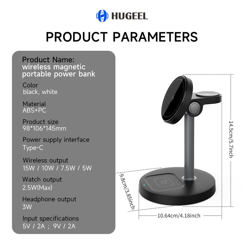 3 in 1 Wireless Magnetic Charger Stand