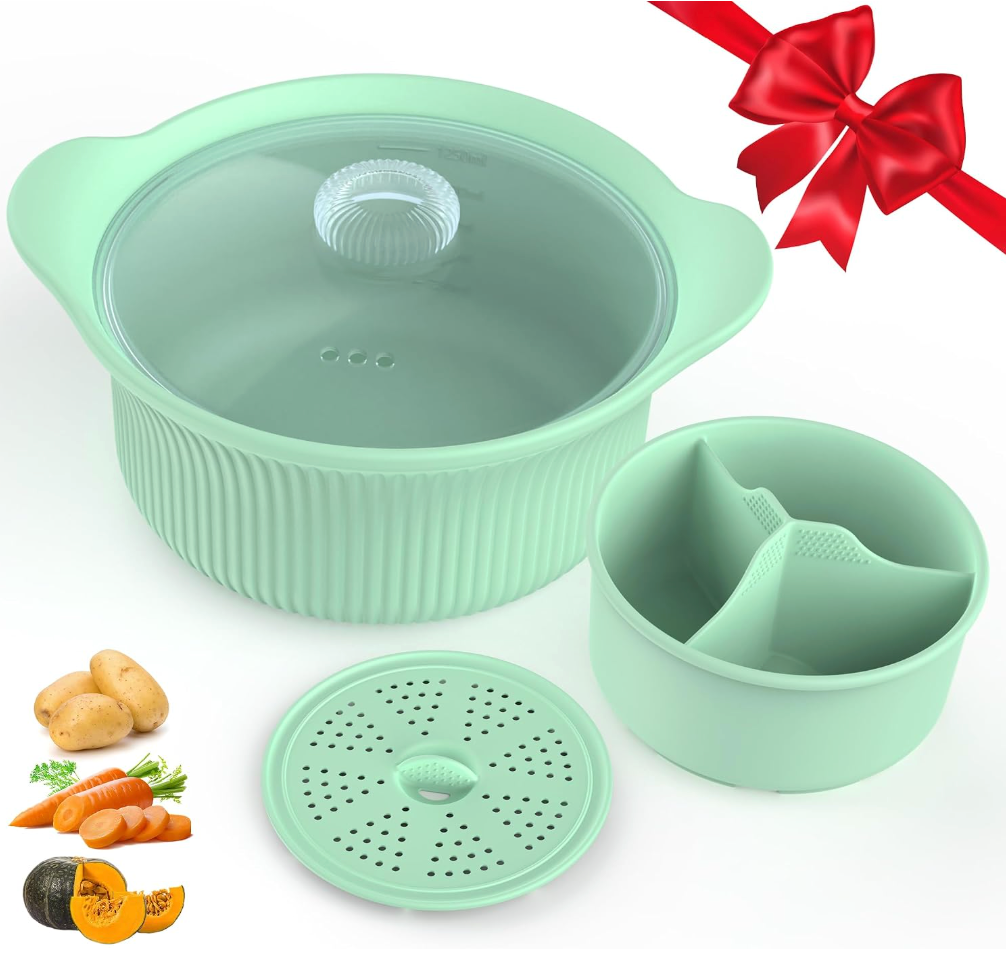 3 Compartmented Microwave Steamer