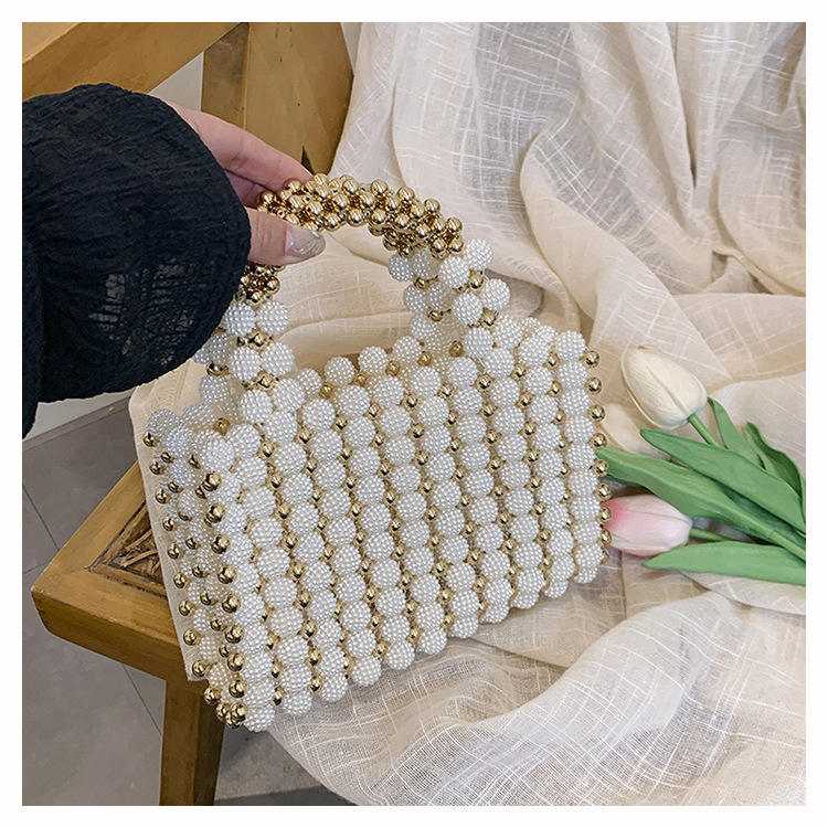 Luxury Pearl Beaded Hand Bag
