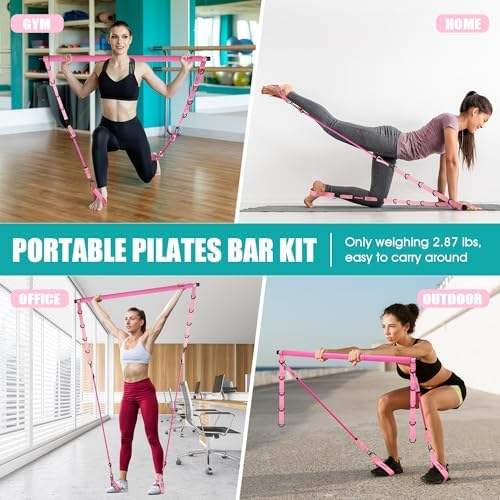 Pilates Bar Kit With Resistance Band