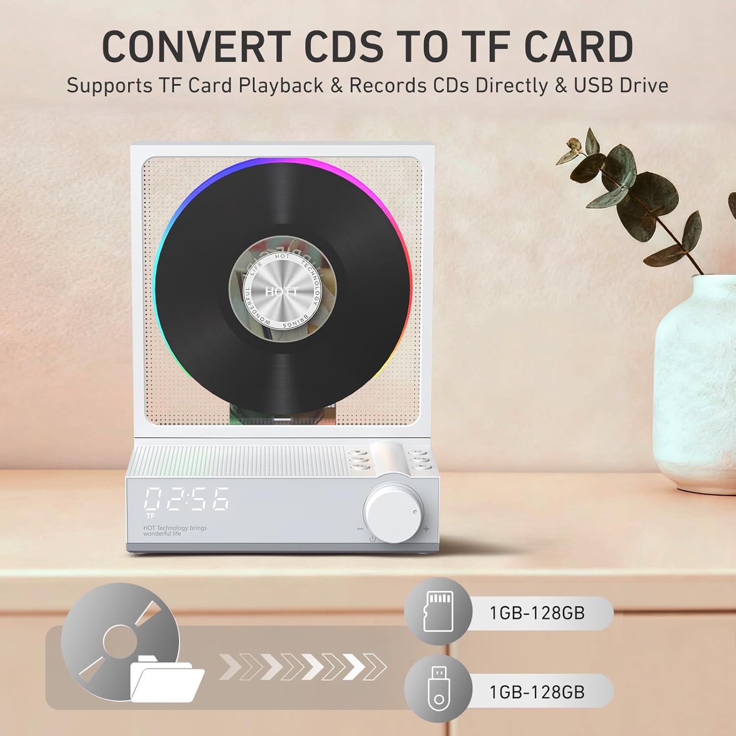 Portable Vertical CD Player