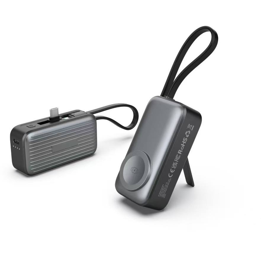 3 In 1 Built In Cable Capsule Power Bank
