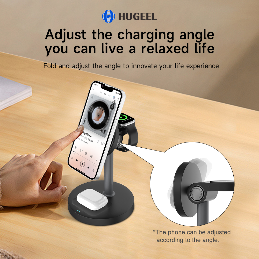 3 in 1 Wireless Magnetic Charger Stand