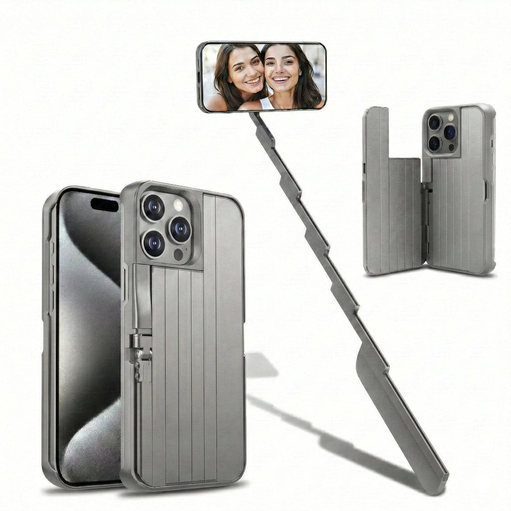 Mobile Phone case with Aluminium Selfie Stick