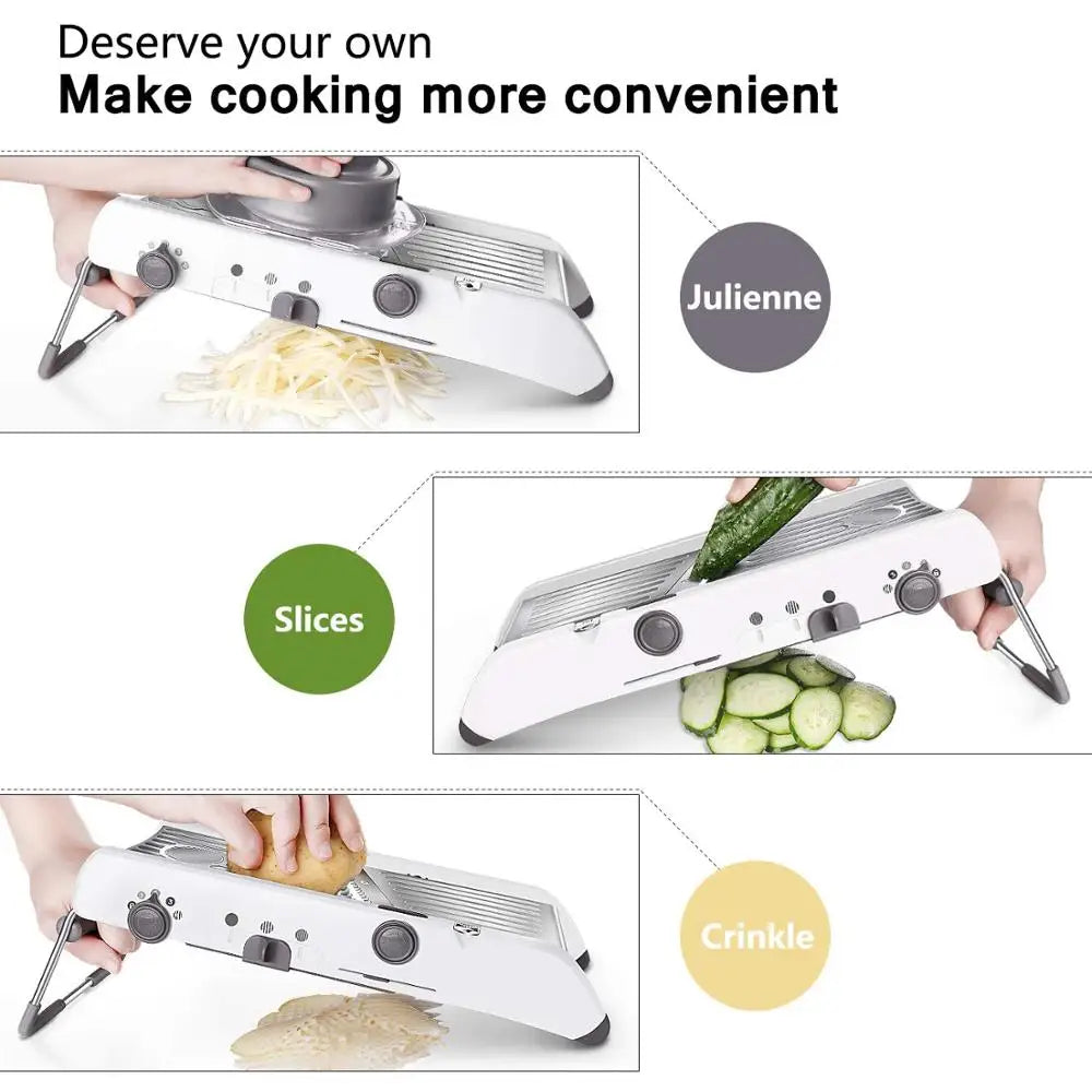 Adjustable Mandoline Multi-Angle Vegetable Slicer