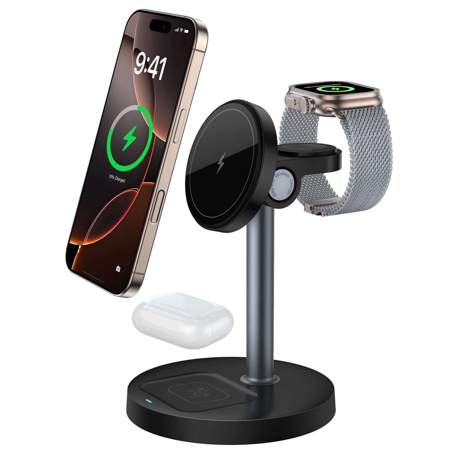 3 in 1 Wireless Magnetic Charger Stand
