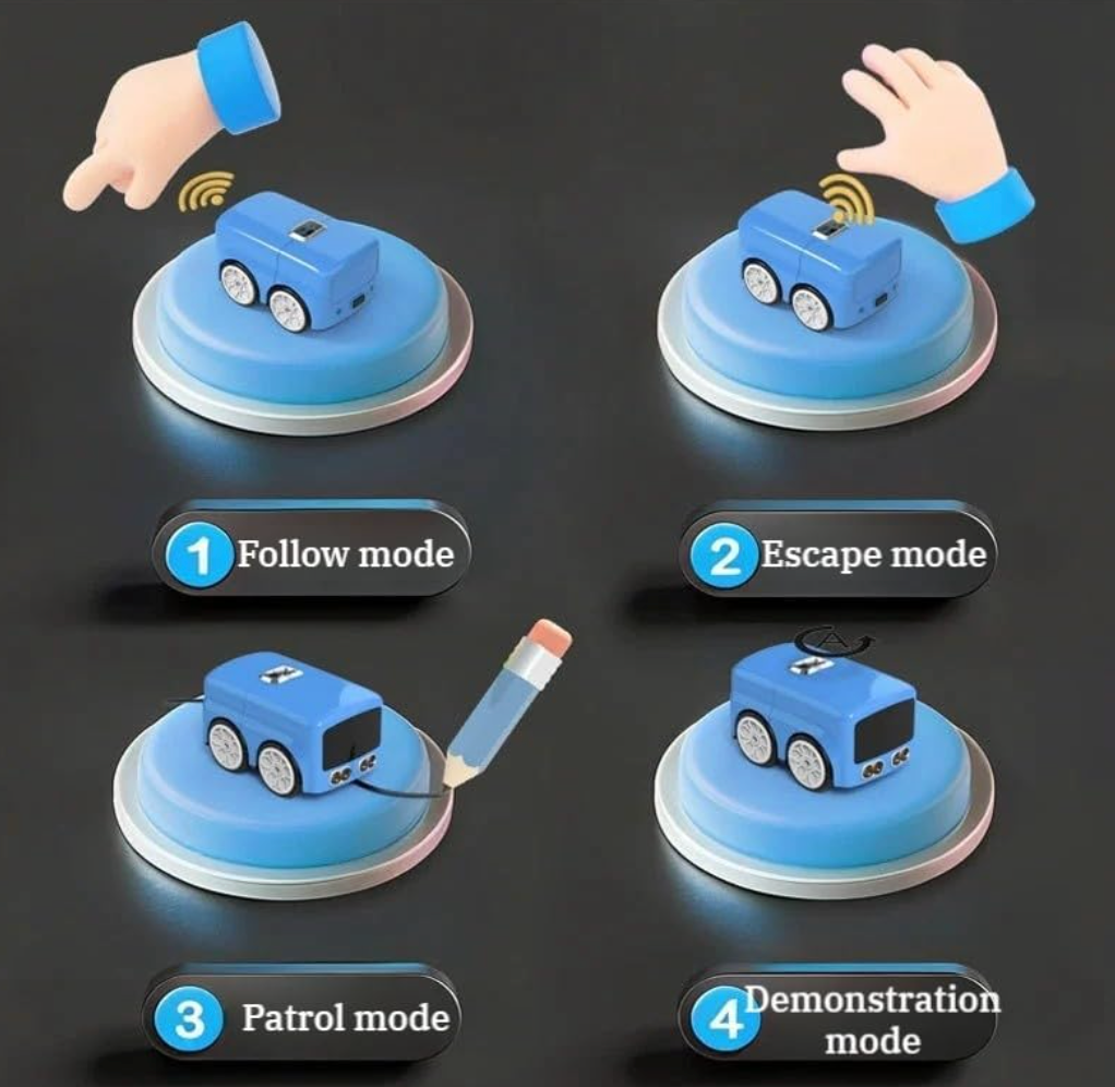 Smart Sensing Line-Tracking Desktop Bus Toy