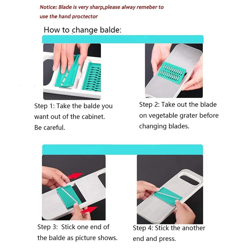 6-In-1 Vegetable Chopper Slicer Cutter