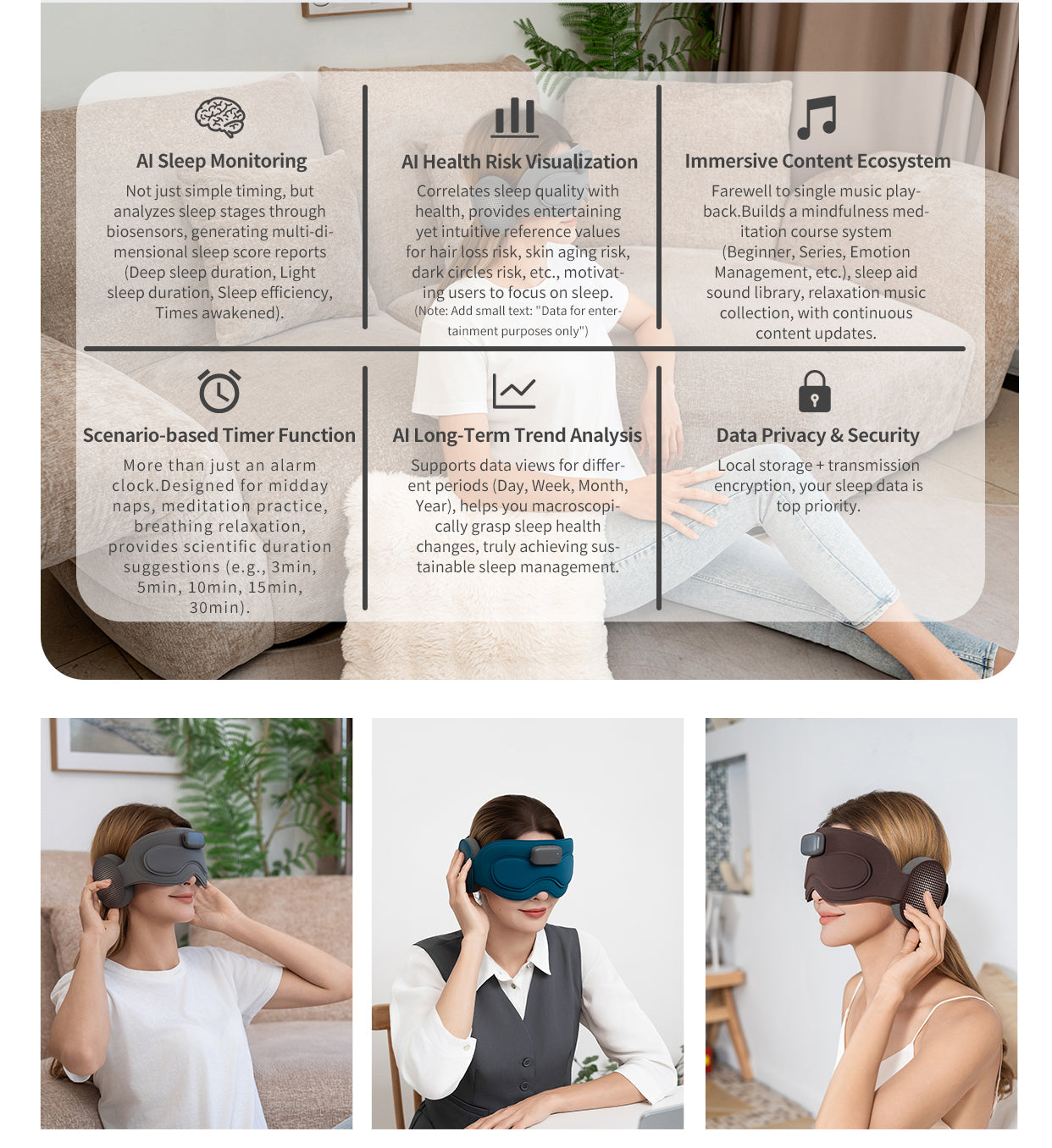 Sleep Headphones With Eye Mask
