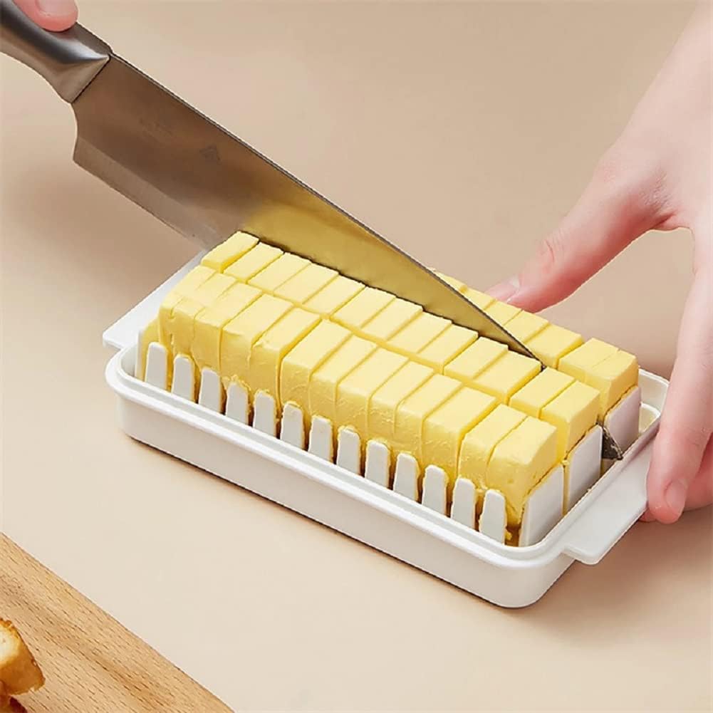 Butter Disk Keeper With Sealed Plastic Lid and Cutter Slicer