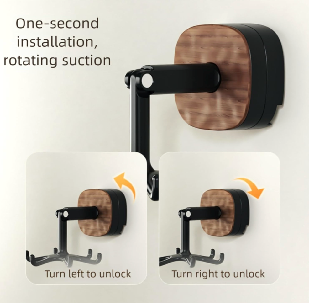 Suction Cup Rotating Hook Holder