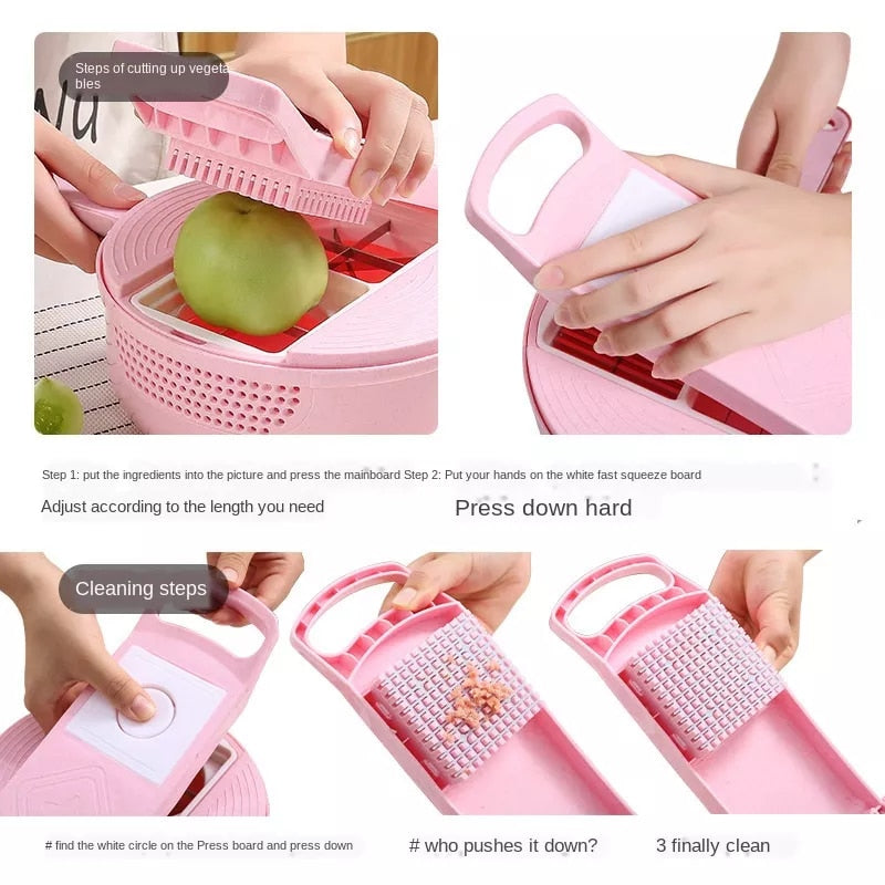 Vegetable Chopper With Detachable Blades
