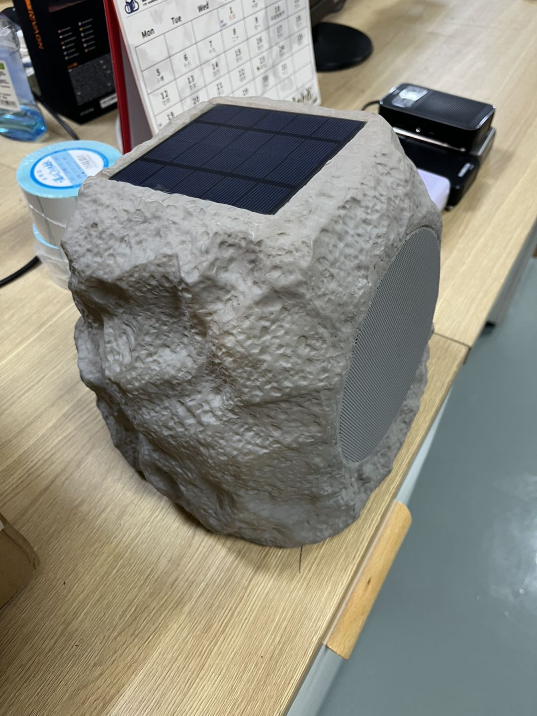 Wireless Solar Powered RGB Rock Speaker