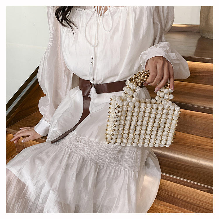 Luxury Pearl Beaded Hand Bag