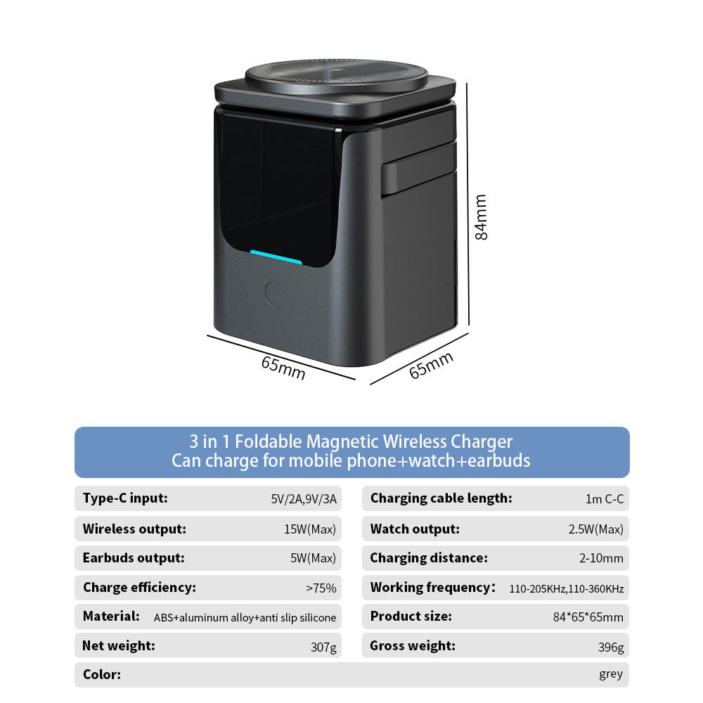 3 in 1 Magnetic Wireless Charging Station