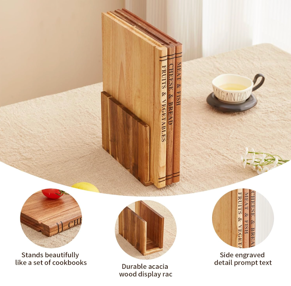 Book Shaped Chopping Board (Set Of 3)