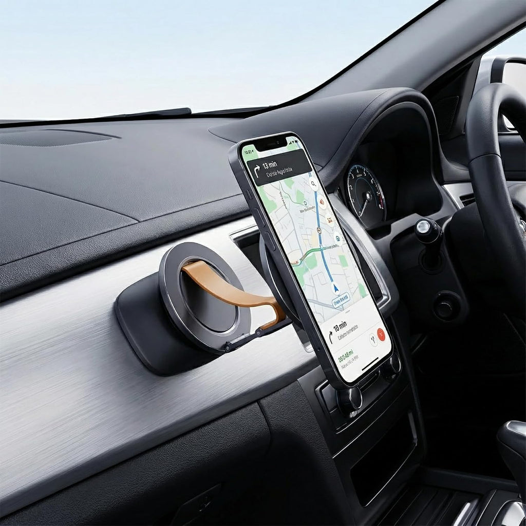 Magnetic Alloy Phone Holder With Ring Wristband
