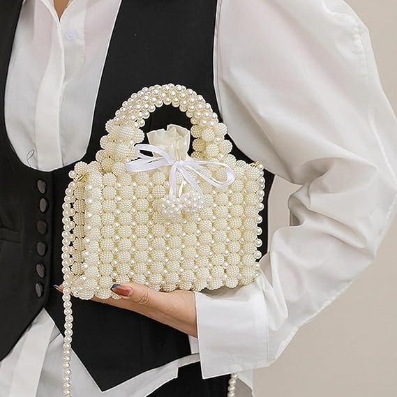 Luxury Pearl Beaded Hand Bag