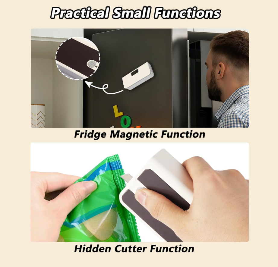 Magnetic Portable Wireless USB Food Sealer